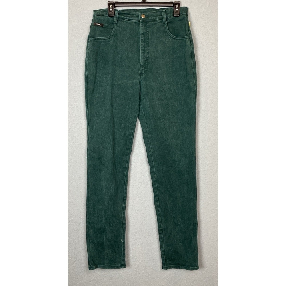 Vintage Roper Jeans Womens 17/18 High Waist Western Denim Pants USA 90s Green